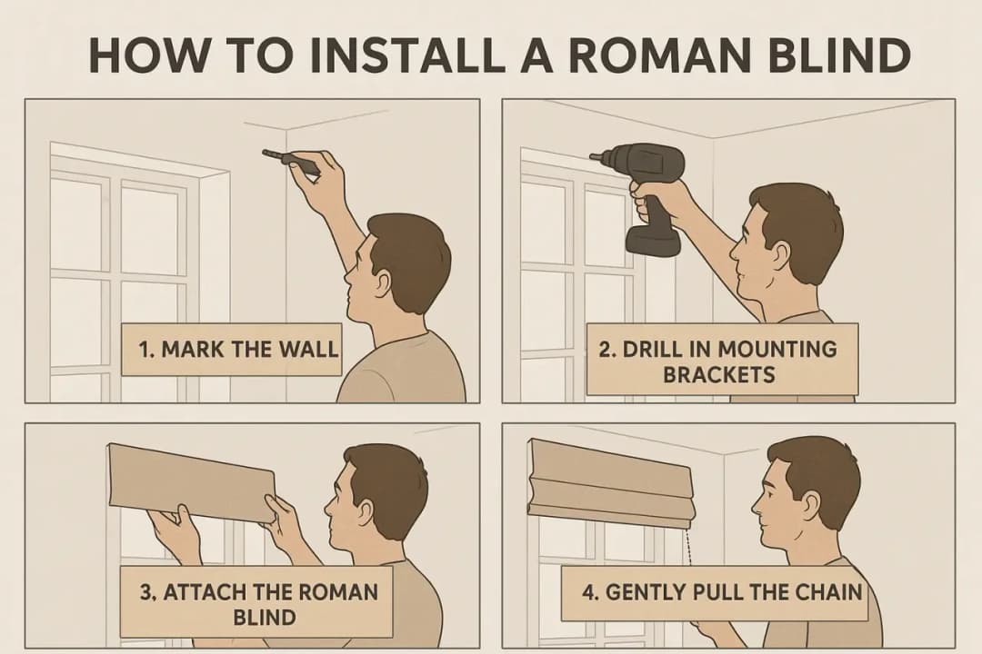 Jak zamontować rolety rzymskie łatwo i bez błędów - krok po kroku